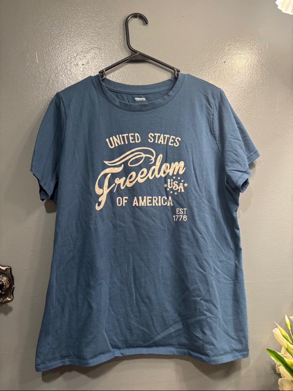 Sonoma Blue Short-Sleeve 'Freedom of America' Graphic 250 July Independence USA